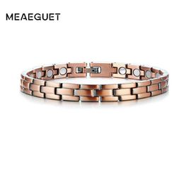 Copper Alloy Magnetic Womens Health Bracelet Adjustable Therapy Energy Anti Arthritis Pain Relief Bangle Pulseira Feminina4824098