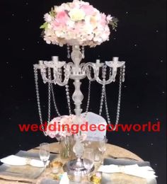 Party Decoration Whole elegant fashion Large crystal table top chandelier centerpieces for weddings decor001558498319