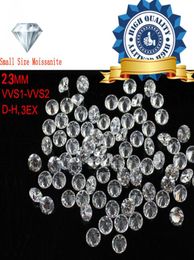 2pcsLot Small Size 23mm White Colour Moissanite Round Brilliant Loose Moissanites Stone for Jewellery making1067891