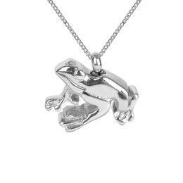 Cremation Jewelry Glossy Frog Urn Necklace Memorial Ash Keepsake Pendant With Gift Bag Funnel and Chain224i