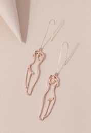 New Fashion Human Body Abstract Dangle Earrings for Women Retro Alloy Hollow Long Earring Party Jewellery Accessories Gifts9447733