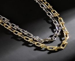 New Fashion 68mm 18inch Gold Silver ColorsLink Chain Necklaces for Men Women Nice Gift73143268972242