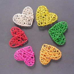 Christmas Decorations 5pcs 10 13 16cm Rattan Heart Sepak Takraw For Birthday Party Home Wedding Decoration Ball231K