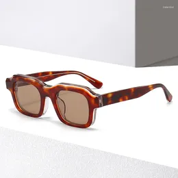 Sunglasses American Niche Hip-hop Trendy For Men Fashion Thick Acetate Square Sunglass Women Anti-ultraviolet UV400 Sun Glasses