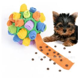 Dog Toys Chews Dog Sniffing Ball Puzzle Interactive Toy Portable Pet Snuffle Ball Encourage Training Educational Pet Slow Feeder Dispensing Toy 231212