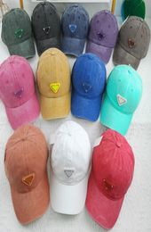 12 Colours Baseball Cap Designers Caps For Men Women Fitted Hat Mens Luxurys Casquette Inverted Triangle Buckets Hats Chapeau D22063587672