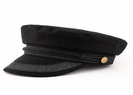 Large size navy cap small head flat hat felt army big bone men wool plus sizes military caps 5255cm 5557cm 5860cm 6063cm 220425527445