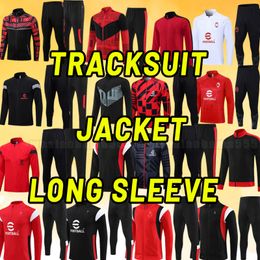 Long sleeve IBRAHIMOVIC 23 24 soccer tracksuits AC GIROUD R.LEAO BENNACER Theo ROMAGNOLI FLORENZI TONALI REBIC 2023 2024 adult training Jacket coat tracksuit MILANS