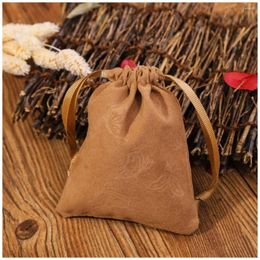 Jewelry Pouches Butterfly Printed Bag Velvet Dust Protect Storage Pouch Wrapping Portable Drawstring Necklace Pendant