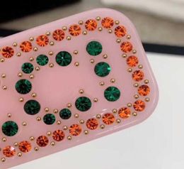 Hair Clips Barrettes Rhinestones Letter Clip For Women Girls Geometric Barrette Rectangle Hairpin Styling Accessories 2021 Weddi2992179