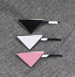 Hair Clip for Women Fashion Designer Black White Pink Triangle Hair Band Simple Girl Fashion Gift Charm5289711