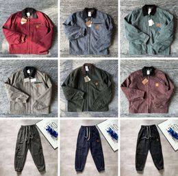 designer mens jackets vintage washed canvas jacket carhart Pullover coat Lapel Neck Woollen clothes carharttlys outwear padded coats Hip Hop long pants 5512ESS