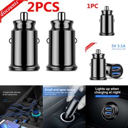 New Other Auto Electronics 2PCS 3.1A Dual USB Car Charger Mini Charger Adapter For Switch GPS DVR Camera Tablet Car Phone Charger For Huawei Xiaomi iPhone