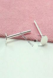 Jewelry Findings Components Connectors 20pcslot 925 Sterling Silver Earring Nail For DIY Gift Craft 4mm W2954134624