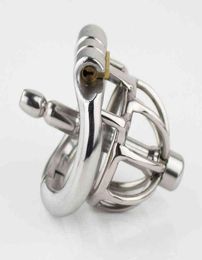 Sex Chastity devices Stainless steel invisible male chastity locking device with catheter cock cage penis ring belt 10156858548
