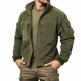 Mens Jackets Vintage Polar Fleece Military Cargo 231212