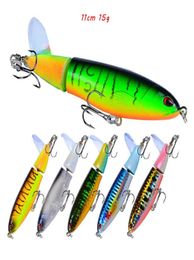 11cm 15g Pencil Fish Hook Hard Baits Lures 6 Treble Hooks 8 Colors Mixed Propeller Plastic Fishing Gear 8 Pieces Lot B35829901