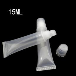 15ML 3050100200pcs Clear Plastic Soft Hose Tube for Lipgloss Empty Portable Squeezable Lip Paint Oil Refillable Container T2009790914