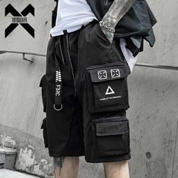Men's Pants 2023 Summer Tactical Cargo Shorts Men Fashion Functional Multi Pockets Shorts Techwear Hip Hop Streetwear Knee Length Pants YQ231214