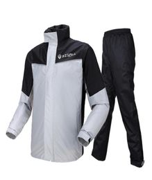 Men Raincoat Motorcycle Pants Fishing Hooded Raincoat Waterproof Impermeable Riding Motorcycle Rainwear SuitR1114314441