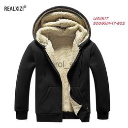 Men's Hoodies Sweatshirts Winter Men's Thicken Hoodies Jackets Zipper Sweatshirts Warm Pullover Men Women 1pcs Thermal Coat or Pants Lambswool Plus Size J231213