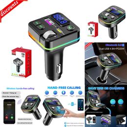 New Other Auto Electronics Bluetooth FM Transmitter Handsfree Car Radio Modulator MP3 Player PD Dual USB 4.8A Fast Charge Adapter for Car Support TF card