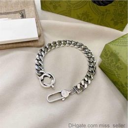 925 Sterling Silver Bracelet Unisex Designer Bracelets Luxury Cool Boy G Fashion Mens Women Men Chain Gift Couple Bracelets D21091277m