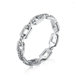 Cluster Rings S925 Sterling Silver Ring Women's Design Sense Small Empress Dowager's Index Finger Hip Hop Fashion Jewellery