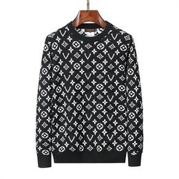 Mens Hoodies Sweaters sweatshirts Letter jacquard looseness Long sleeve sweater Pullover Casual Crewneck Loose Printed Autumn and winter tops- W13