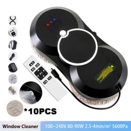 Magnetic Window Cleaners Water Spray Window Cleaning Robot High Suction Smart Electric Window Cleaner Double-sided Glass Cleaning Robot Vacuum Cleaner 231213