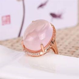 Vintage silver rose quartz ring 15mm 20mm big size gemstone ring solid 925 sterling silver Jewellery fashion silver rose quartz ring2401