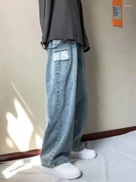 Men's Jeans Foufurieux Loose Street Style Straight Cargo Pants Men Fashion Brand Wide Leg Overalls Retro Leisure Youth Denim Baggy Y2k