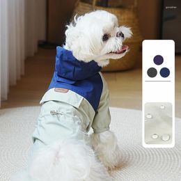 Dog Apparel Waterproof Clothes Reflective Raincoat Soft Impermeable Polyester Jacket For Small Dogs Pet Puppy Outfits