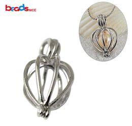 Beadsnice Whole Solid Silver 925 Ball Pendants Cage Handmade Silver Cage Pendant Finding for DIY Jewelry Making ID275209318049