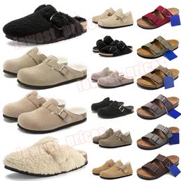 Classic Birkin Stock Womens Slippers Bostons Clogs Sandals Men Fur Slides Warms Arizonas flip flops Platform trainers Loafers Arizonas shearling suede Size 35-45