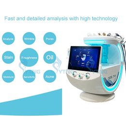 7in1 Hydra Dermabrasion Facial Machine Microdermabrasion RF Lifting Spa Hydro Facial Water Aqua Peel Cold Hammer Oxygen Spray Skin Analyzer