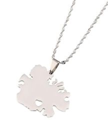 Stainless Steel Antigua Country Map Pendant and Necklaces Gold Color Jewelry Gifts2279366