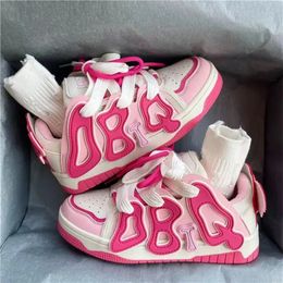 Dress Shoes Style Pink Cute Womens Letter Versatile Kawaii Women Little Girl Wearresistant Sneakers 231212