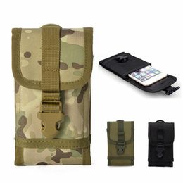 Tactical Backpack Molle Bag Phone Belt Pouch 600D Nylon Phone Cases Outdoor Camouflage Hiking Hunting Camping Travel Waist Bag1801