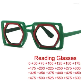 Sunglasses Red Green Punk Square Reading Glasses Woman Fashion Small Frame Female Eyeglasses Blue Light Blocking Gafas