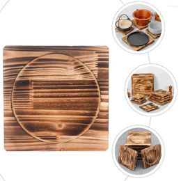 Table Mats Square Planter Tray Stone Bowl Mat Anti-scalding Pad For Home Wooden Pot Potholder Protective