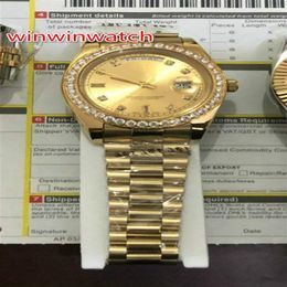 High Quality diamond watch 40mm small Diamond Bezel gold face 316L Steel Asia Movement Automatic Mens Watch Watches 265S