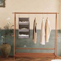 Storage Bags 3-Shelf Hanging Closet Organizer And Collapsible Shelves Shower