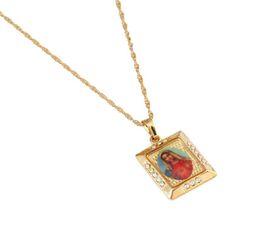 Virgin Mary Necklace Mary Conceived Without Sin Pray Pendant Light Gold Color Jewelry For Women1727142