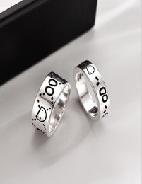 New fashion skull Street titanium steel Band ring fashion couple party wedding men and women Jewellery punk rings gift with box4844772