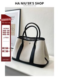 Wholesale Top Original Hremmss Party Garden tote bags online shop 2023 New Canvas Bag for Womens Commuting Versatile Tote Large Capacit Have Real Logo