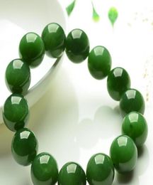 Natural a goods Taiwan Sapphire bracelets Spinach green jade fashion beads bracelet2255649