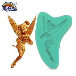 Baking Moulds Elf Silicone Mould For Fondant Cake Decoration Flower Fairy Cartoon Character Polymer Clay Chocolate Tools 231213