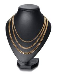 Stainless Steel Necklace Men Women Chains Necklaces Titanium Desinger Necklace Luxury 9mm 11mm 13mm Width Gold Silver Color4785703