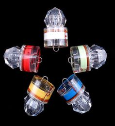 Epacket Led Diamond Fishing Flashing Light Deep Drop Underwater Acrylic Bait Lure Squid Strobe Lights 5 Colours for Choose4745559